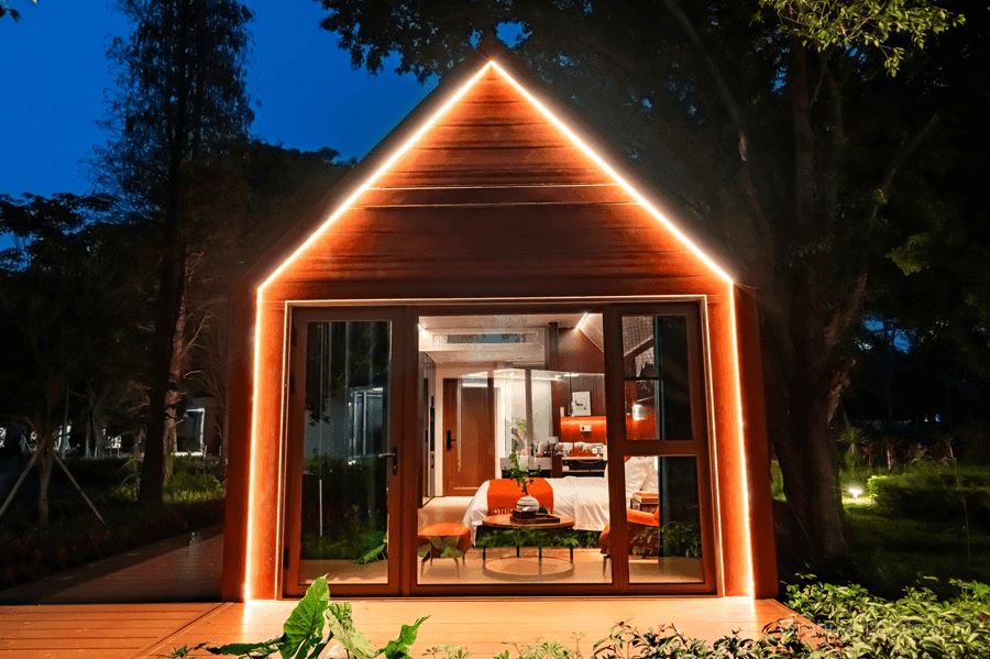 Prefab granny flat interior detail with premium finishes and natural light