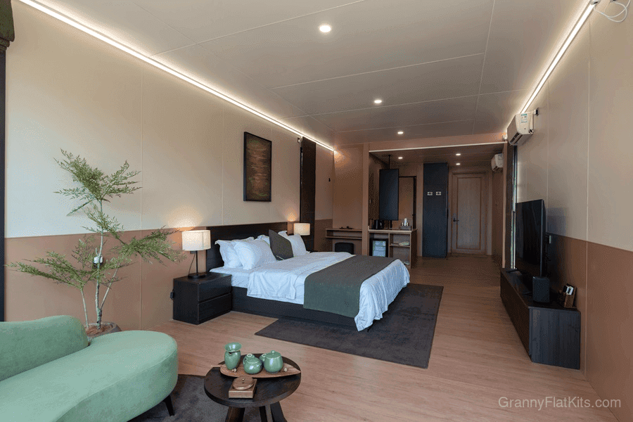 Granny flat interior detail showing premium finishes