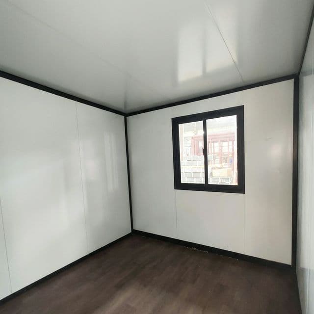 Expandable granny flat interior — open plan living space before furniture