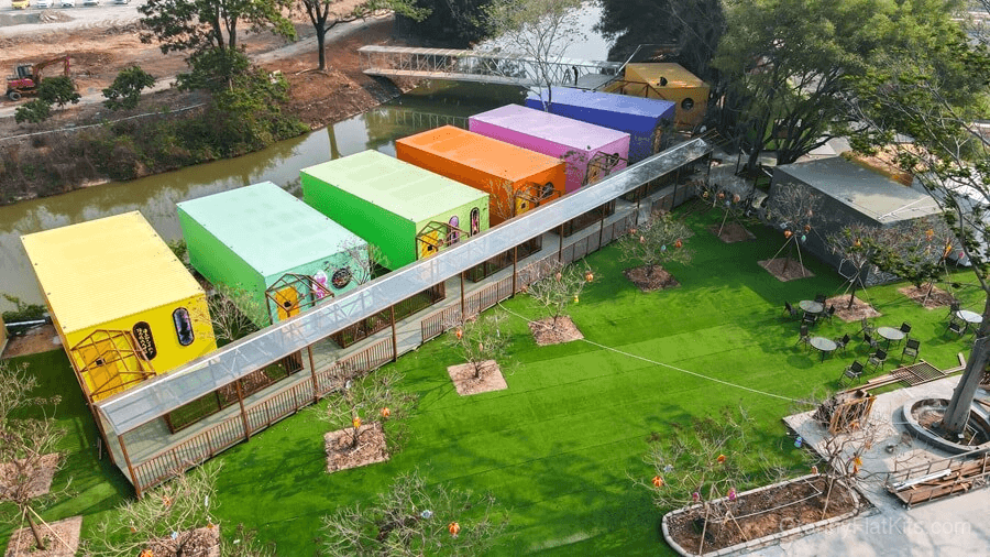 Commercial pod interior showing F&B hospitality fit-out