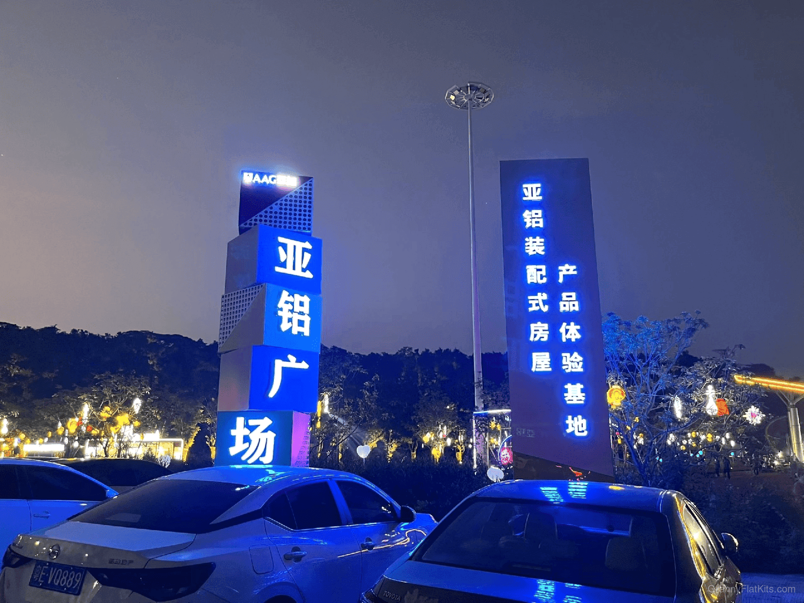 Commercial street landscaping and outdoor seating areas