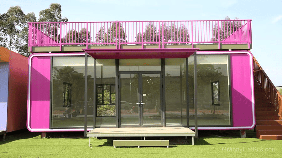 Modular commercial showroom showing spacious 80 sqm open layout