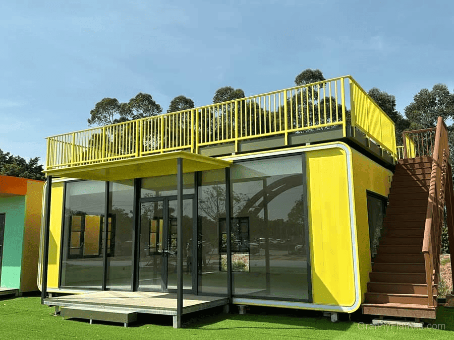 Commercial restaurant pod interior with open floor plan