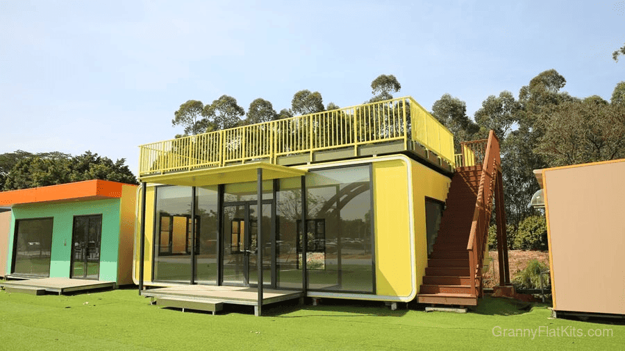 Commercial space deployment configuration showing multiple uses