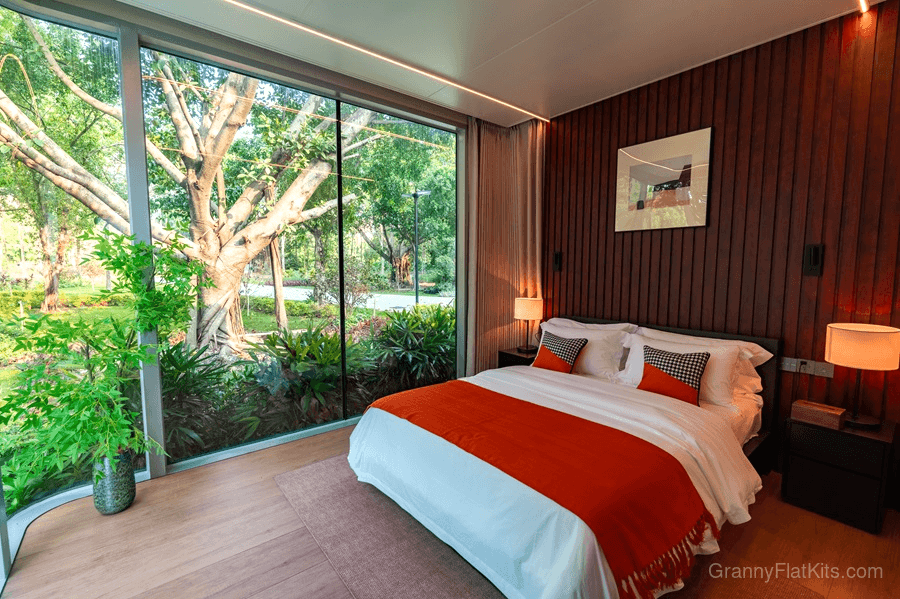 Modular home interior detail showing premium finishes and fixtures