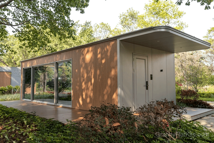 Privacy-focused prefab granny flat exterior hero view